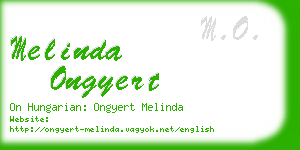 melinda ongyert business card